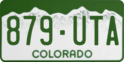 CO license plate 879UTA