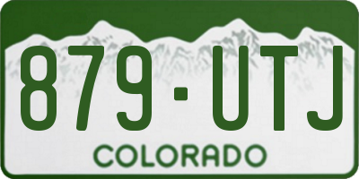 CO license plate 879UTJ