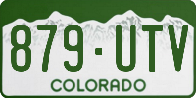 CO license plate 879UTV