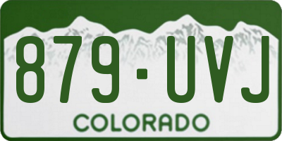 CO license plate 879UVJ
