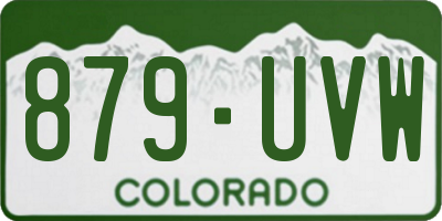 CO license plate 879UVW
