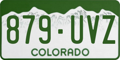 CO license plate 879UVZ
