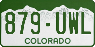 CO license plate 879UWL