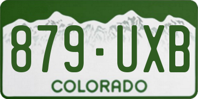 CO license plate 879UXB