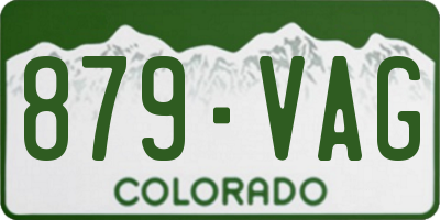 CO license plate 879VAG