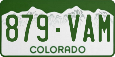 CO license plate 879VAM