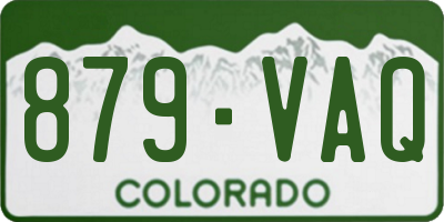 CO license plate 879VAQ