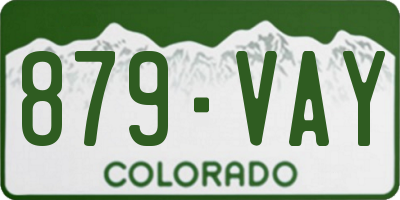 CO license plate 879VAY