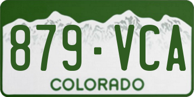 CO license plate 879VCA