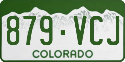 CO license plate 879VCJ
