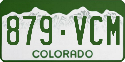 CO license plate 879VCM