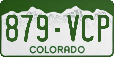 CO license plate 879VCP