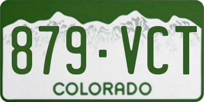 CO license plate 879VCT