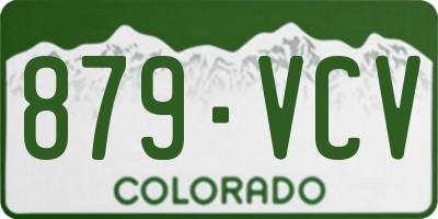 CO license plate 879VCV