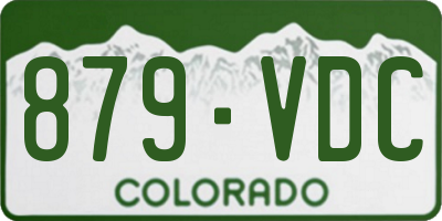 CO license plate 879VDC