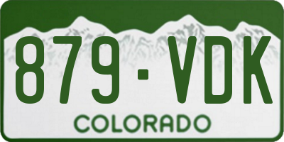 CO license plate 879VDK