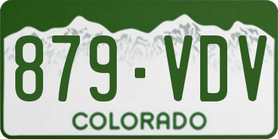 CO license plate 879VDV