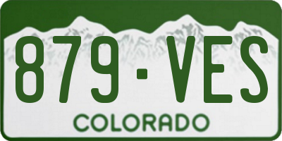 CO license plate 879VES