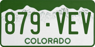 CO license plate 879VEV