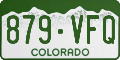 CO license plate 879VFQ