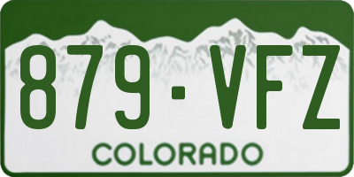 CO license plate 879VFZ