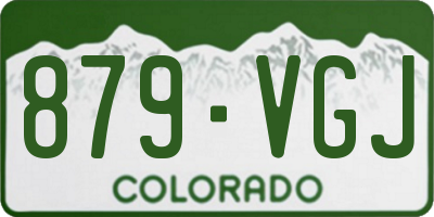 CO license plate 879VGJ