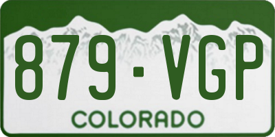 CO license plate 879VGP
