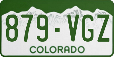 CO license plate 879VGZ