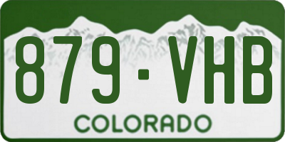 CO license plate 879VHB