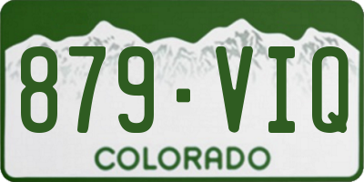 CO license plate 879VIQ