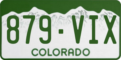 CO license plate 879VIX