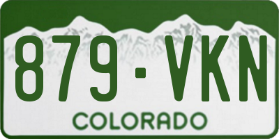CO license plate 879VKN