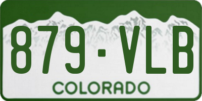 CO license plate 879VLB