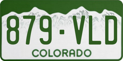 CO license plate 879VLD