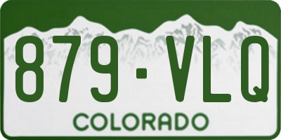 CO license plate 879VLQ