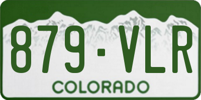 CO license plate 879VLR