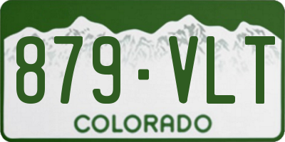 CO license plate 879VLT