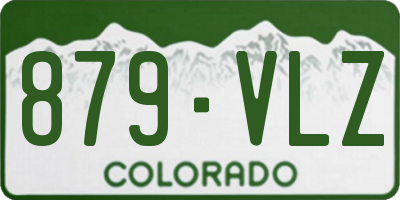 CO license plate 879VLZ