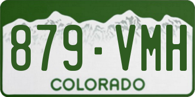 CO license plate 879VMH