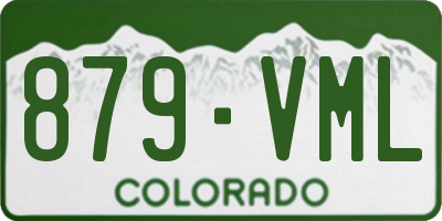 CO license plate 879VML