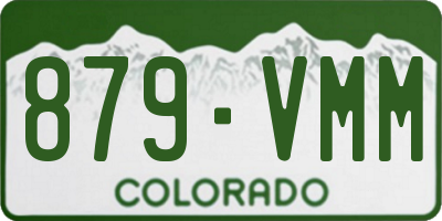 CO license plate 879VMM