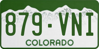 CO license plate 879VNI
