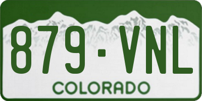 CO license plate 879VNL