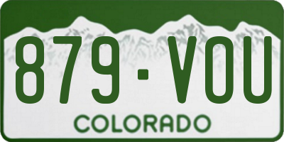 CO license plate 879VOU