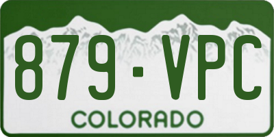 CO license plate 879VPC