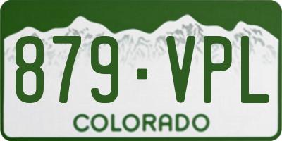 CO license plate 879VPL