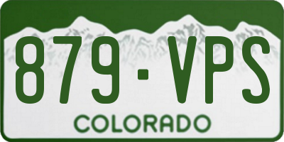 CO license plate 879VPS
