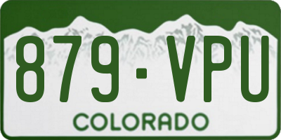 CO license plate 879VPU