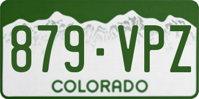 CO license plate 879VPZ