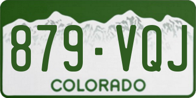 CO license plate 879VQJ